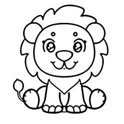Coloriage Lion (Animaux) #215470 à imprimer et colorier