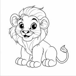 Coloriage Lion (Animaux) #215471 à imprimer et colorier