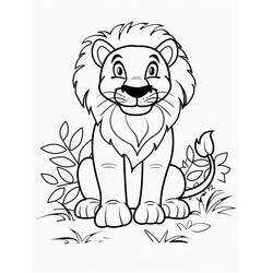 Coloriage Lion (Animaux) #215472 à imprimer et colorier