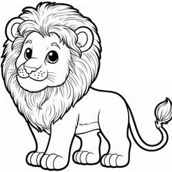 Coloriage Lion (Animaux) #215483 à imprimer et colorier