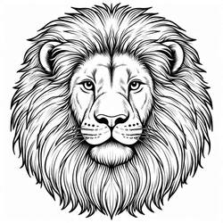 Coloriage Lion (Animaux) #215485 à imprimer et colorier