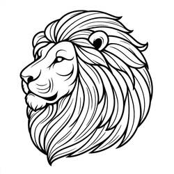 Coloriage Lion (Animaux) #218689 à imprimer et colorier