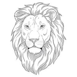 Coloriage Lion (Animaux) #218692 à imprimer et colorier