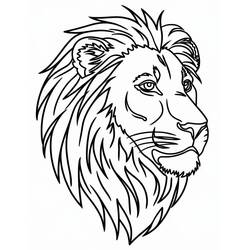 Coloriage Lion (Animaux) #218697 à imprimer et colorier