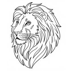 Dessin à colorier Lion (Animaux) #218703, gratuit à imprimer