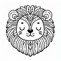 Coloriage Lion (Animaux) #218707 à imprimer et colorier