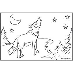 Dessin à colorier: Loup (Animaux) #10558 - Coloriages à Imprimer Gratuits