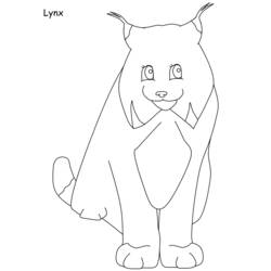 Dessin à colorier: Lynx (Animaux) #10852 - Coloriages à Imprimer