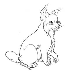 Dessin à colorier: Lynx (Animaux) #10868 - Coloriages à imprimer