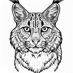 Dessin à colorier: Lynx (Animaux) #189211 - Coloriages à Imprimer Gratuits