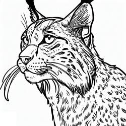 Dessin à colorier: Lynx (Animaux) #189212 - Coloriages à Imprimer Gratuits