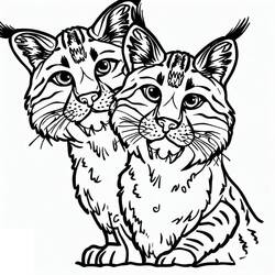 Dessin à colorier: Lynx (Animaux) #189213 - Coloriages à Imprimer Gratuits