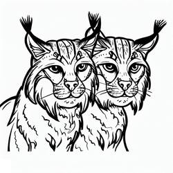 Dessin à colorier: Lynx (Animaux) #189214 - Coloriages à Imprimer Gratuits