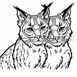 Dessin à colorier: Lynx (Animaux) #189215 - Coloriages à Imprimer Gratuits