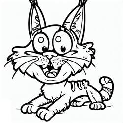 Dessin à colorier: Lynx (Animaux) #189216 - Coloriages à Imprimer Gratuits