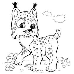 Dessin à colorier: Lynx (Animaux) #189221 - Coloriages à Imprimer Gratuits