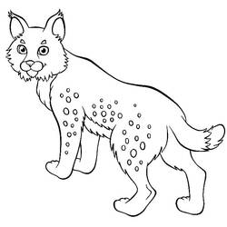 Dessin à colorier: Lynx (Animaux) #189226 - Coloriages à Imprimer Gratuits