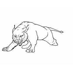 Dessin à colorier: Lynx (Animaux) #189234 - Coloriages à Imprimer Gratuits