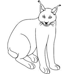 Dessin à colorier: Lynx (Animaux) #189235 - Coloriages à Imprimer Gratuits