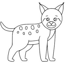Dessin à colorier: Lynx (Animaux) #189238 - Coloriages à Imprimer Gratuits