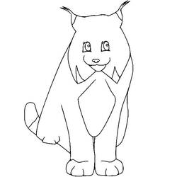 Dessin à colorier: Lynx (Animaux) #189243 - Coloriages à Imprimer Gratuits