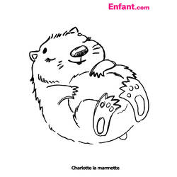 Dessin à colorier: Marmotte (Animaux) #10893 - Coloriages à imprimer