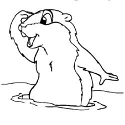 Dessin à colorier: Marmotte (Animaux) #10896 - Coloriages à imprimer
