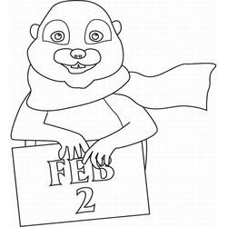 Dessin à colorier: Marmotte (Animaux) #10934 - Coloriages à Imprimer Gratuits
