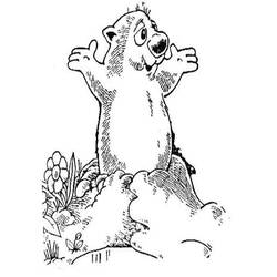Dessin à colorier: Marmotte (Animaux) #10963 - Coloriages à Imprimer Gratuits