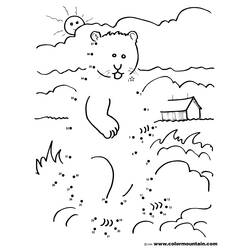 Dessin à colorier: Marmotte (Animaux) #10965 - Coloriages à imprimer