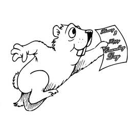 Dessin à colorier: Marmotte (Animaux) #10972 - Coloriages à Imprimer Gratuits