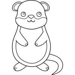 Dessin à colorier: Marmotte (Animaux) #11070 - Coloriages à imprimer