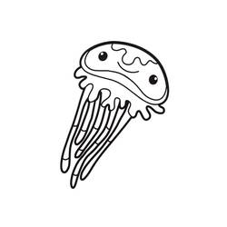 Coloriage Méduse (Animaux) #208774 à imprimer et colorier