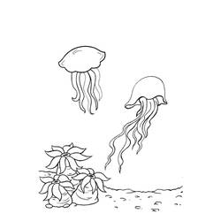 Coloriage Méduse (Animaux) #208781 à imprimer et colorier