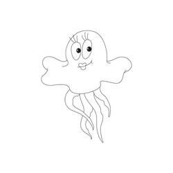 Coloriage Méduse (Animaux) #208785 à imprimer et colorier