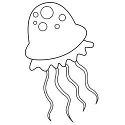 Coloriage Méduse (Animaux) #208794 à imprimer et colorier