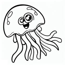 Coloriage Méduse (Animaux) #208798 à imprimer et colorier