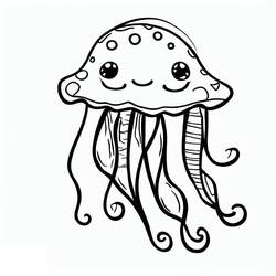 Coloriage imprimable Méduse (Animaux) #208802 à colorier gratuitement