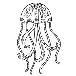 Coloriage Méduse (Animaux) #208806 à imprimer et colorier