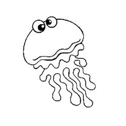 Coloriage Méduse (Animaux) #208811 à imprimer et colorier