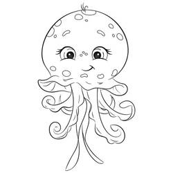 Coloriage Méduse (Animaux) #208819 à imprimer et colorier