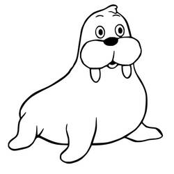 Coloriage Morse (Animaux) #208669 à imprimer et colorier