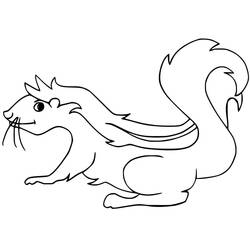 Dessin à colorier: Moufette (Animaux) #205282 - Coloriages à Imprimer Gratuits