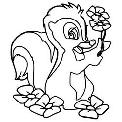 Dessin à colorier: Moufette (Animaux) #205284 - Coloriages à Imprimer Gratuits