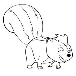 Dessin à colorier: Moufette (Animaux) #205285 - Coloriages à Imprimer Gratuits