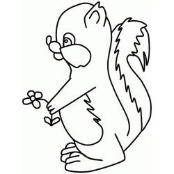 Dessin à colorier: Moufette (Animaux) #205287 - Coloriages à Imprimer Gratuits