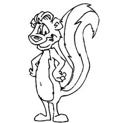 Dessin à colorier: Moufette (Animaux) #205294 - Coloriages à Imprimer Gratuits