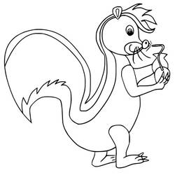 Dessin à colorier: Moufette (Animaux) #205295 - Coloriages à Imprimer Gratuits