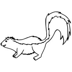Dessin à colorier: Moufette (Animaux) #205297 - Coloriages à Imprimer Gratuits