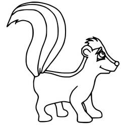 Dessin à colorier: Moufette (Animaux) #205298 - Coloriages à Imprimer Gratuits